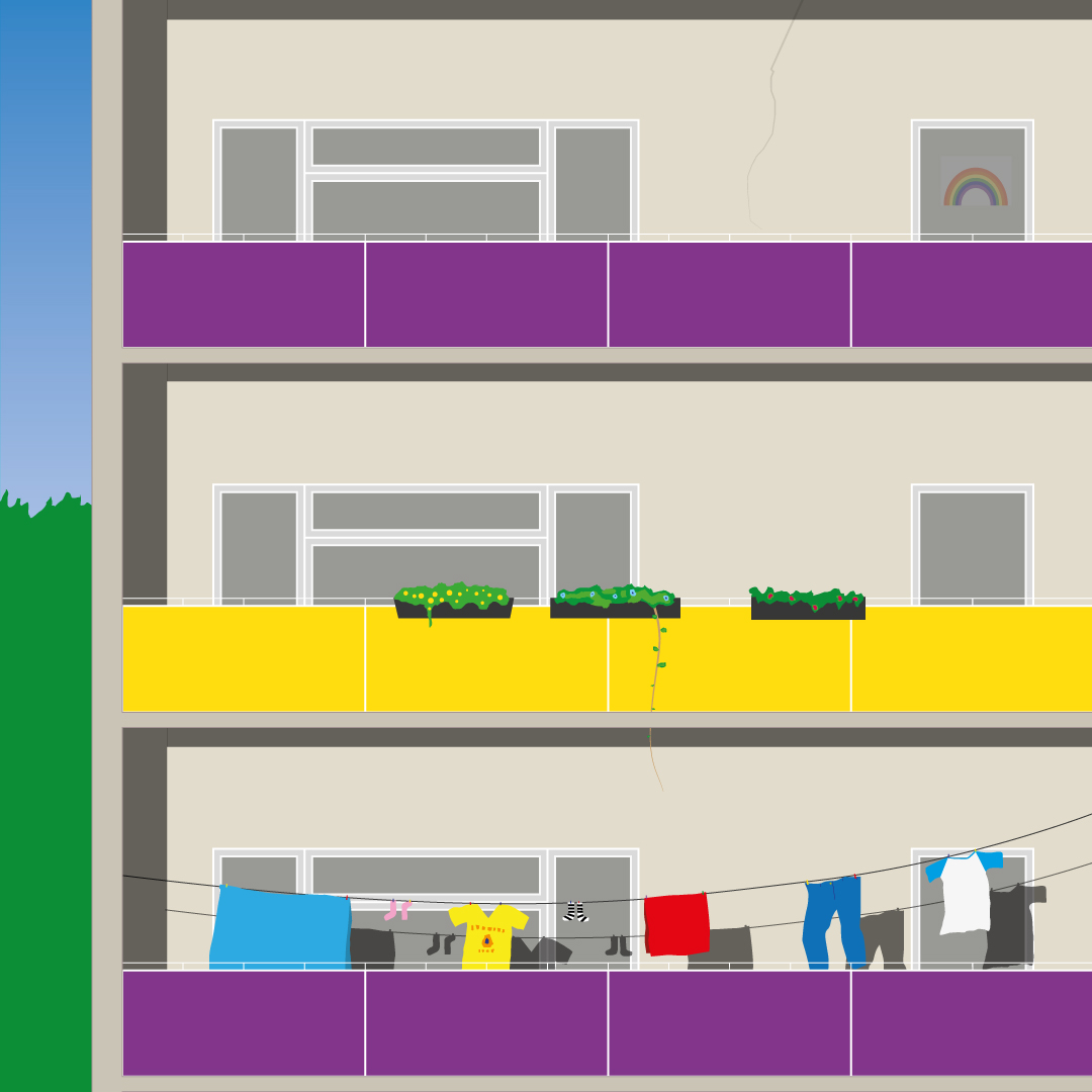 Vector illustration of some windows
