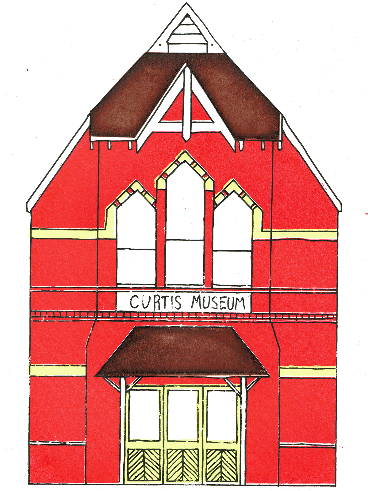 Screen Print of the Curtis Museum